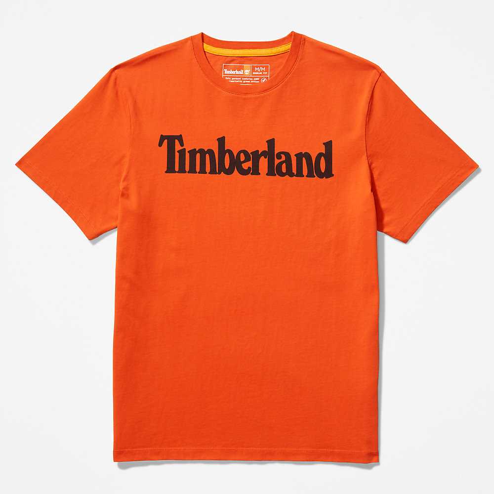 Men's Timberland Kennebec River T Shirts Orange | UAE-9015247