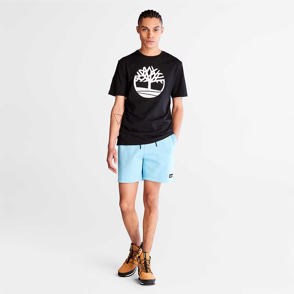 Men's Timberland Kennebec River T Shirts Black | UAE-9812706