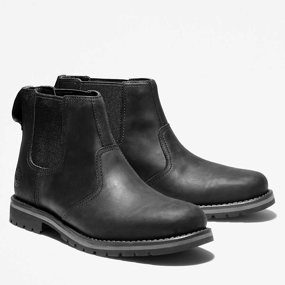 Men's Timberland Larchmont Chelsea Boots Black | UAE-9471026