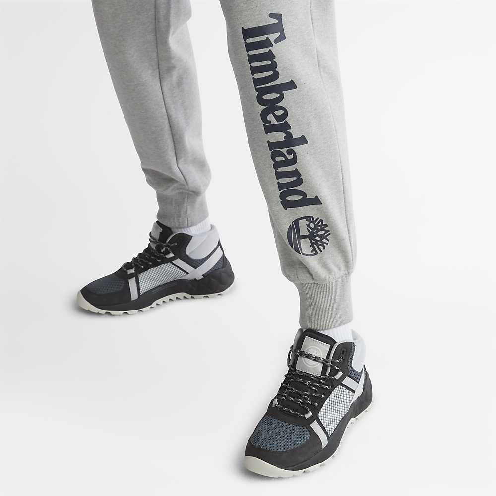 Men's Timberland Logo Sweatpants Grey | UAE-7324106