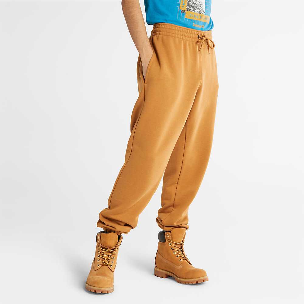 Men's Timberland Luxe Comfort Essentials Refibra™ Track Pants Light Brown | UAE-5814093