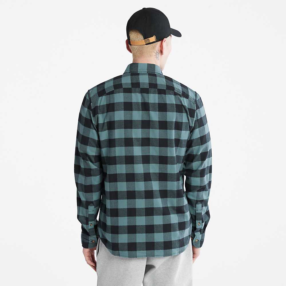 Men's Timberland Mascoma River Check Shirt Green | UAE-9824035