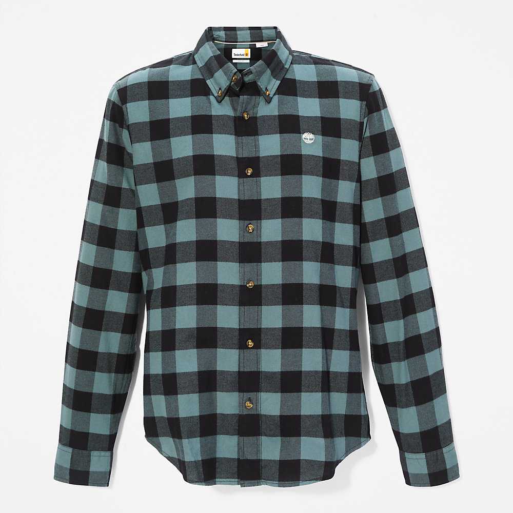 Men's Timberland Mascoma River Check Shirt Green | UAE-9824035