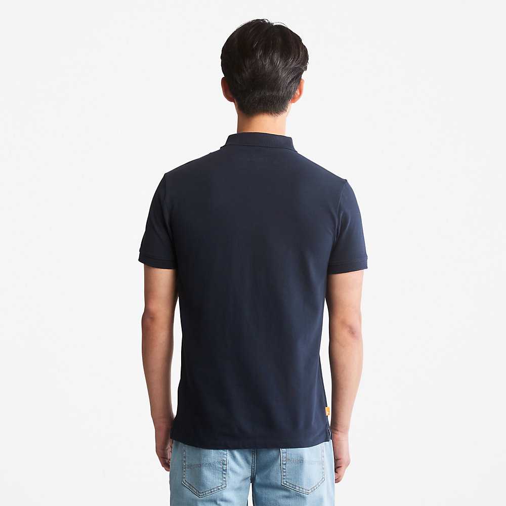 Men's Timberland Merrymeeting River Polo Shirts Navy | UAE-0678413