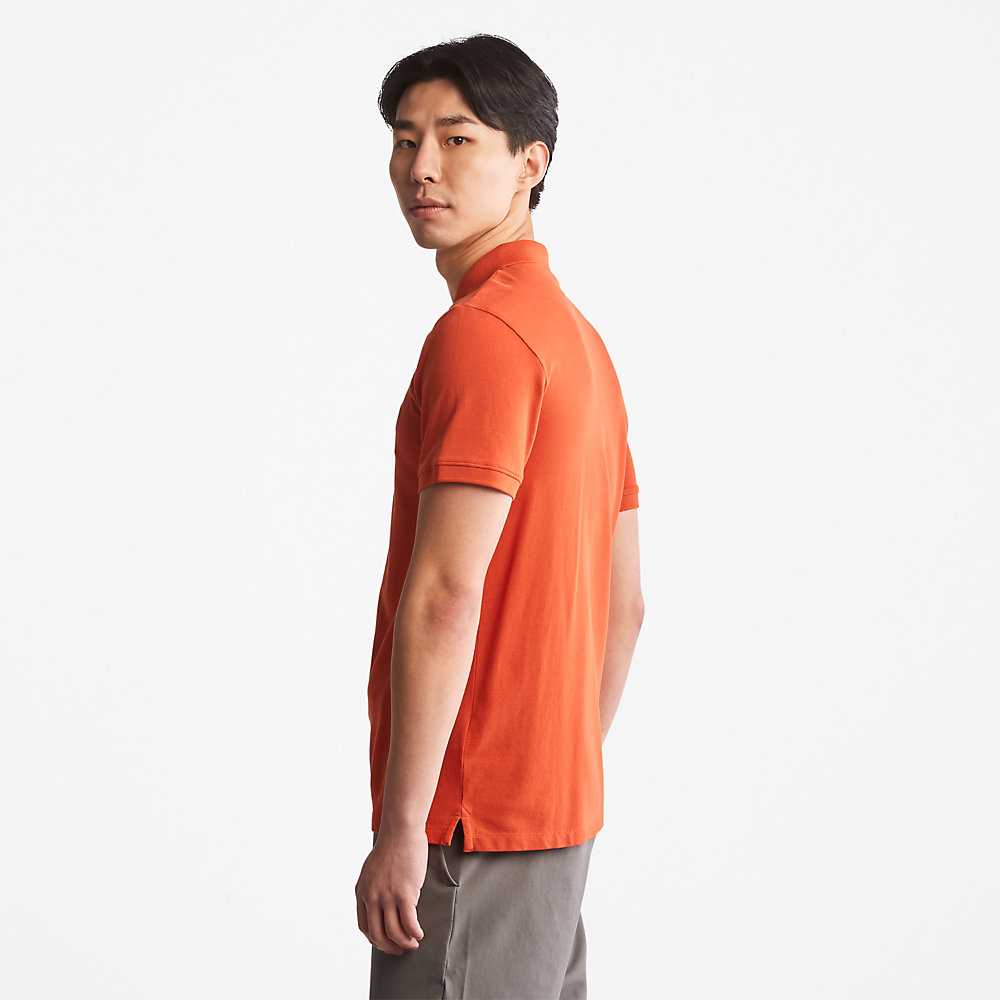 Men's Timberland Merrymeeting River Polo Shirts Orange | UAE-2104983