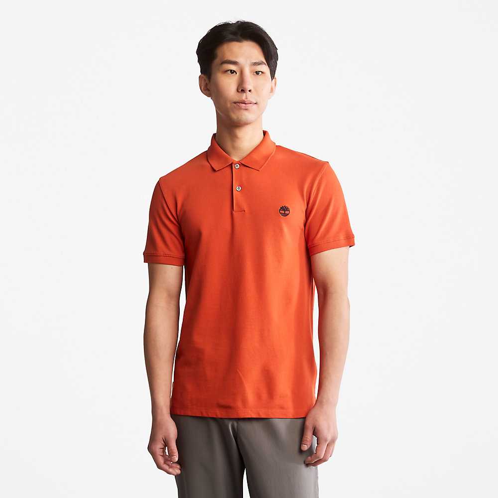 Men\'s Timberland Merrymeeting River Polo Shirts Orange | UAE-2104983