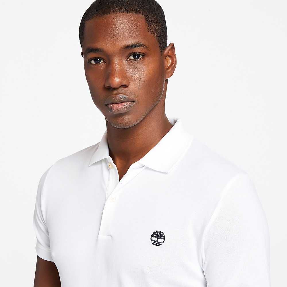 Men's Timberland Merrymeeting River Polo Shirts White | UAE-3026587