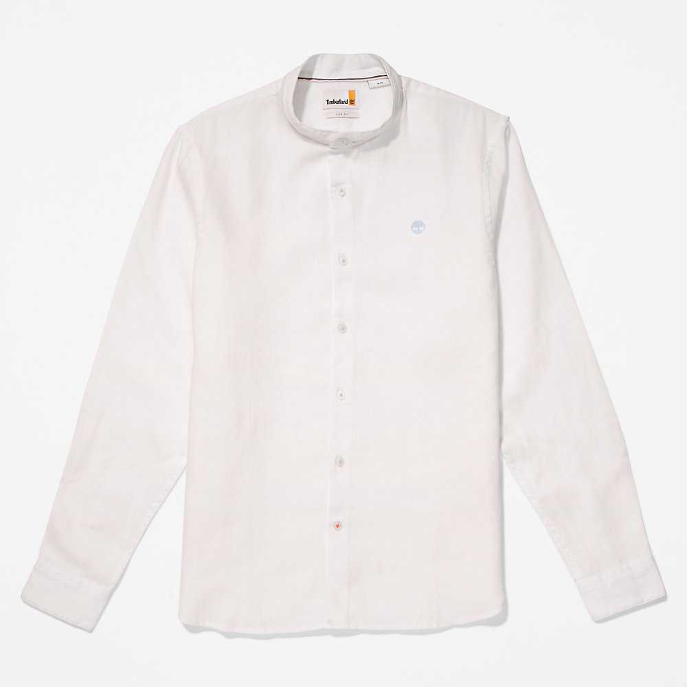 Men's Timberland Mill River Shirts White | UAE-8153429