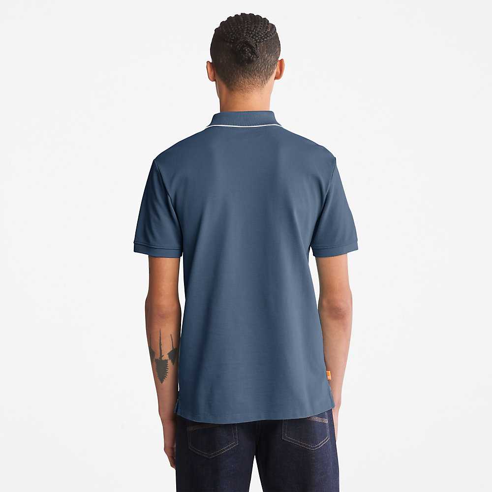 Men's Timberland Millers River Polo Shirts Dark Blue | UAE-0316587