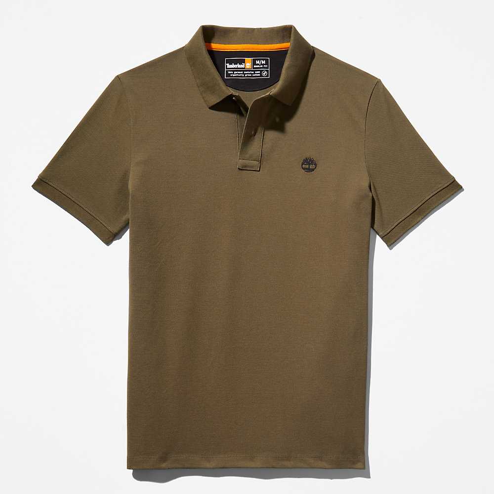 Men's Timberland Millers River Polo Shirts Green | UAE-1958632