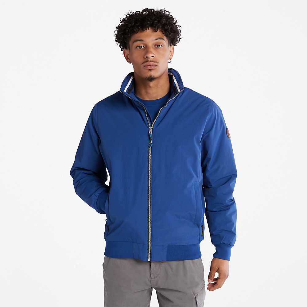 Men\'s Timberland Mount Lafayette Bomber Jacket Dark Blue | UAE-0826497