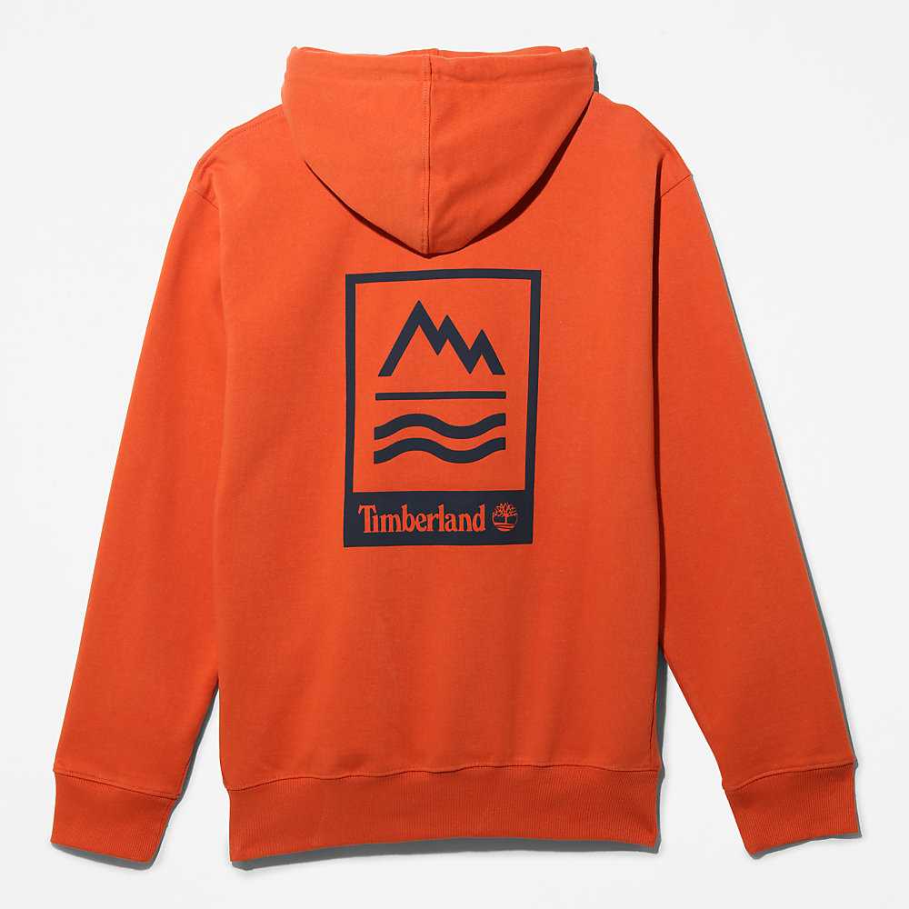 Men's Timberland Mountains-to-Rivers Hoodie Orange | UAE-1735628