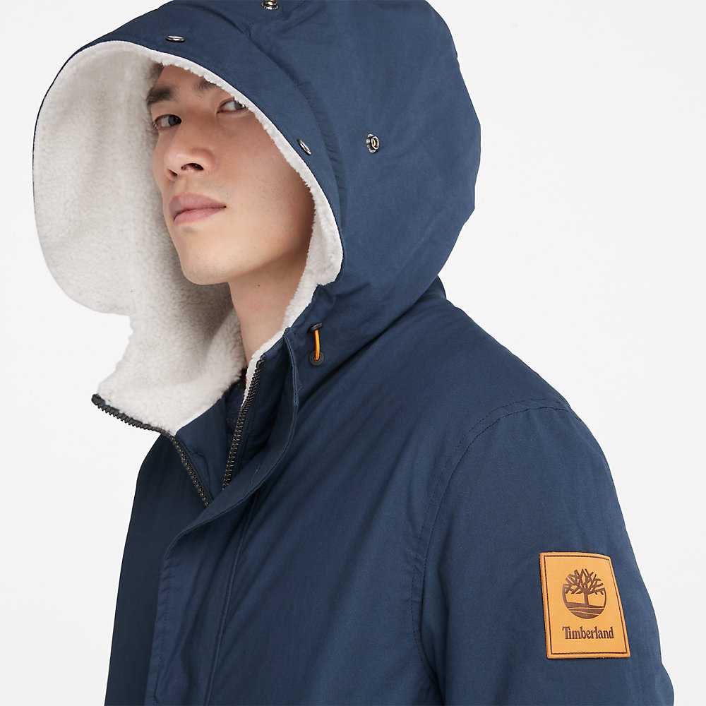 Men's Timberland Mt. Kelsey Parka Jackets Dark Blue | UAE-3498125