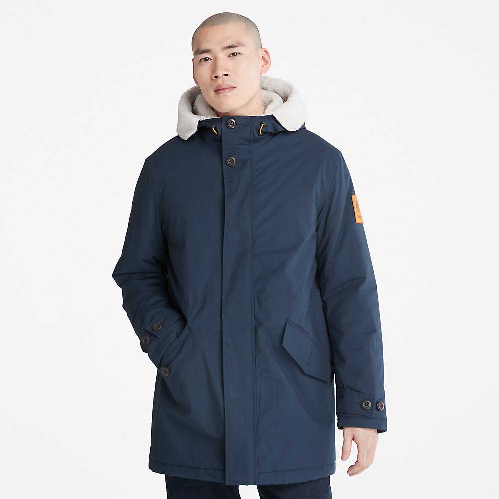 Men\'s Timberland Mt. Kelsey Parka Jackets Dark Blue | UAE-3498125