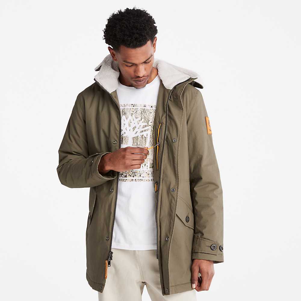 Men's Timberland Mt. Kelsey Parka Jackets Green | UAE-7563419