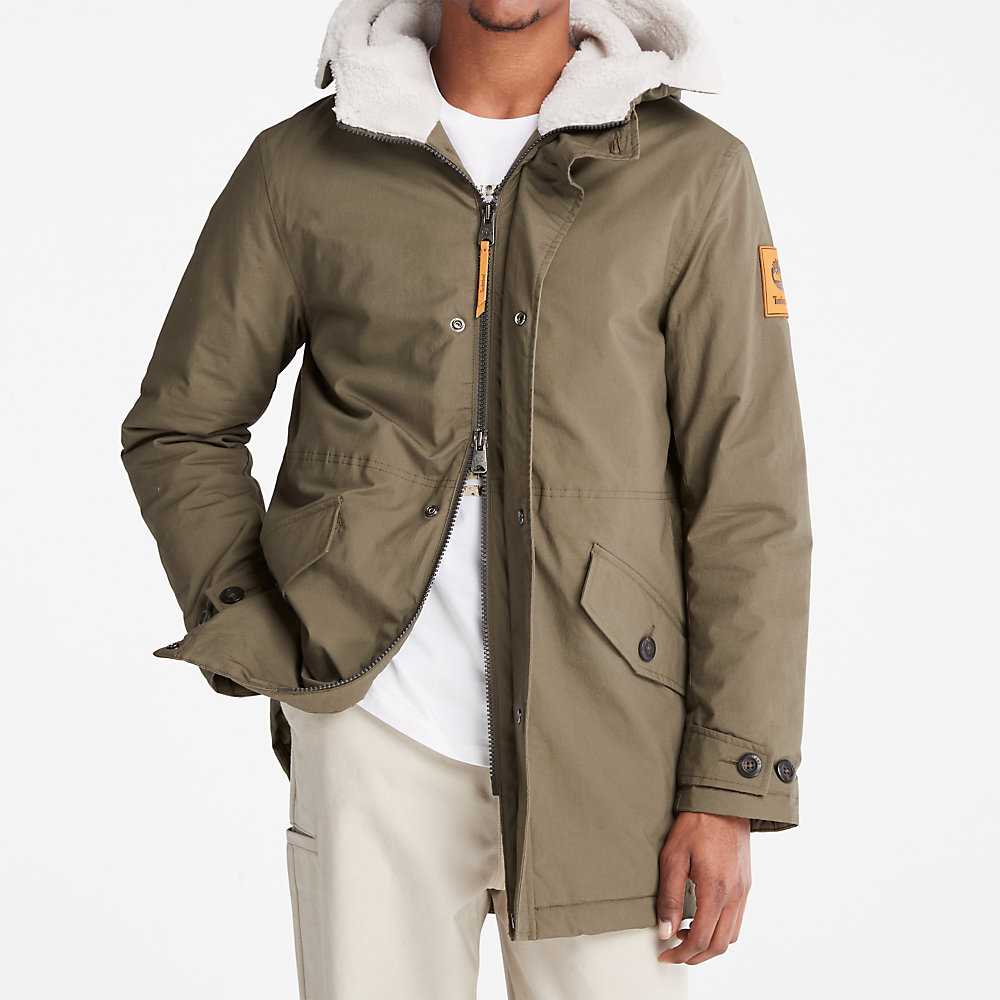 Men's Timberland Mt. Kelsey Parka Jackets Green | UAE-7563419