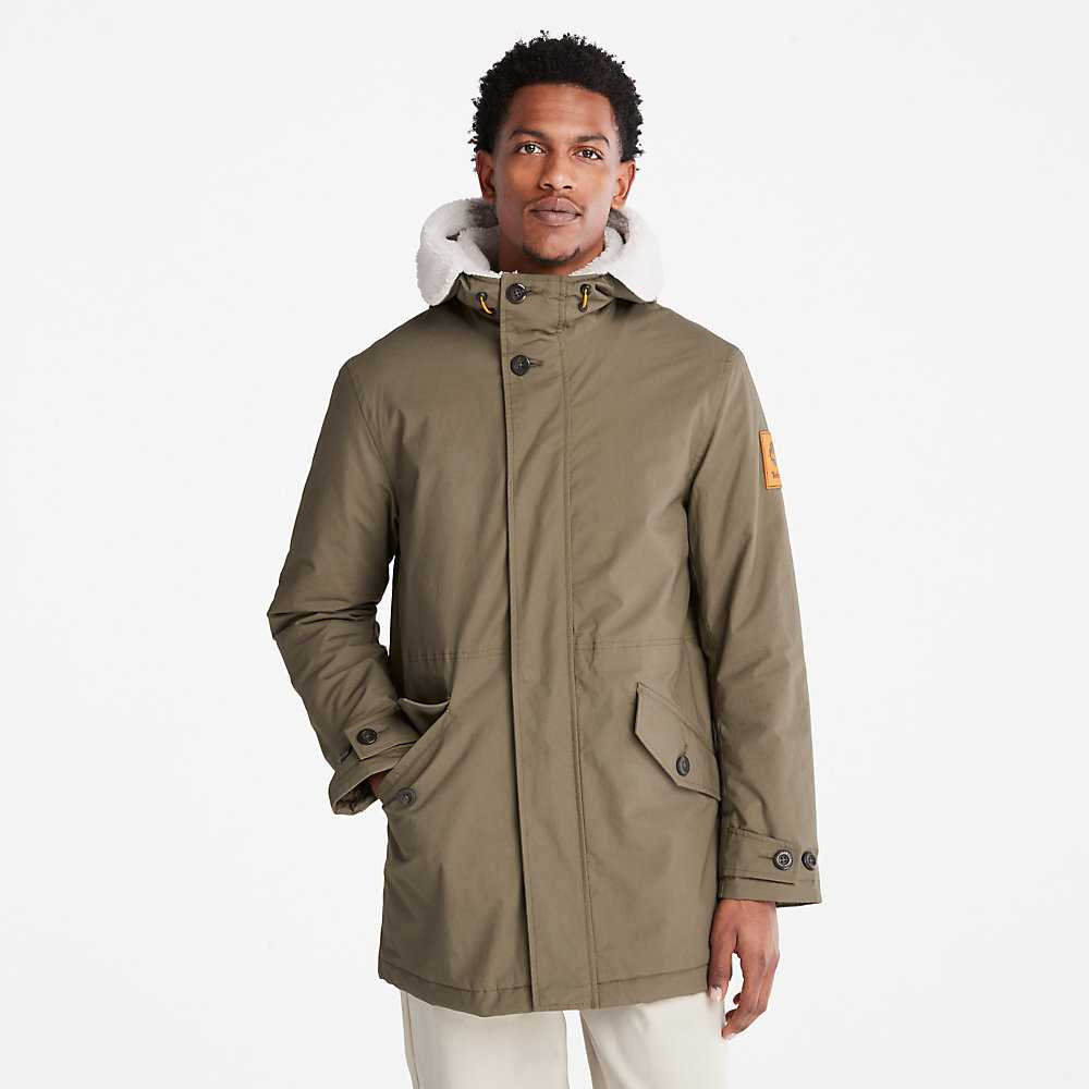 Men\'s Timberland Mt. Kelsey Parka Jackets Green | UAE-7563419