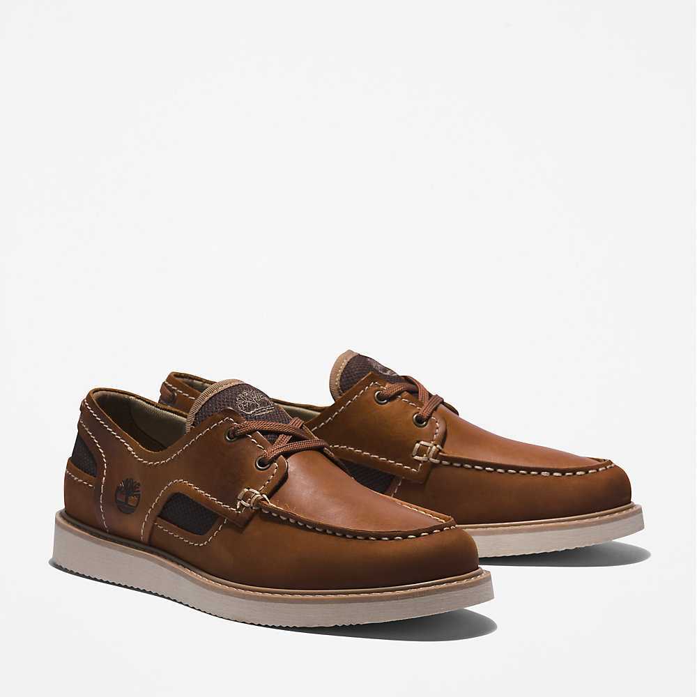 Men's Timberland Newmarket II Boat Shoes Brown | UAE-8927460