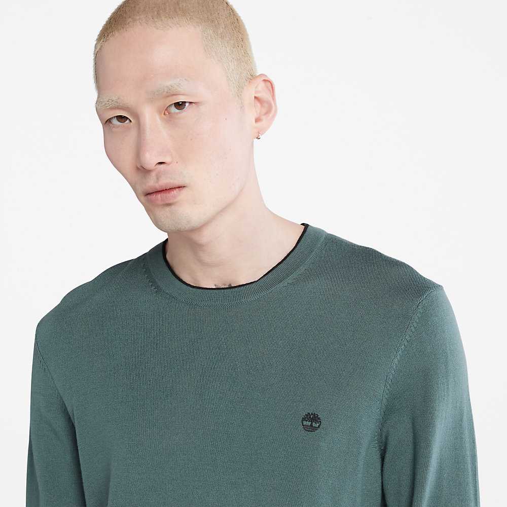 Men's Timberland Nissitissit River Sweatshirt Green | UAE-0913724