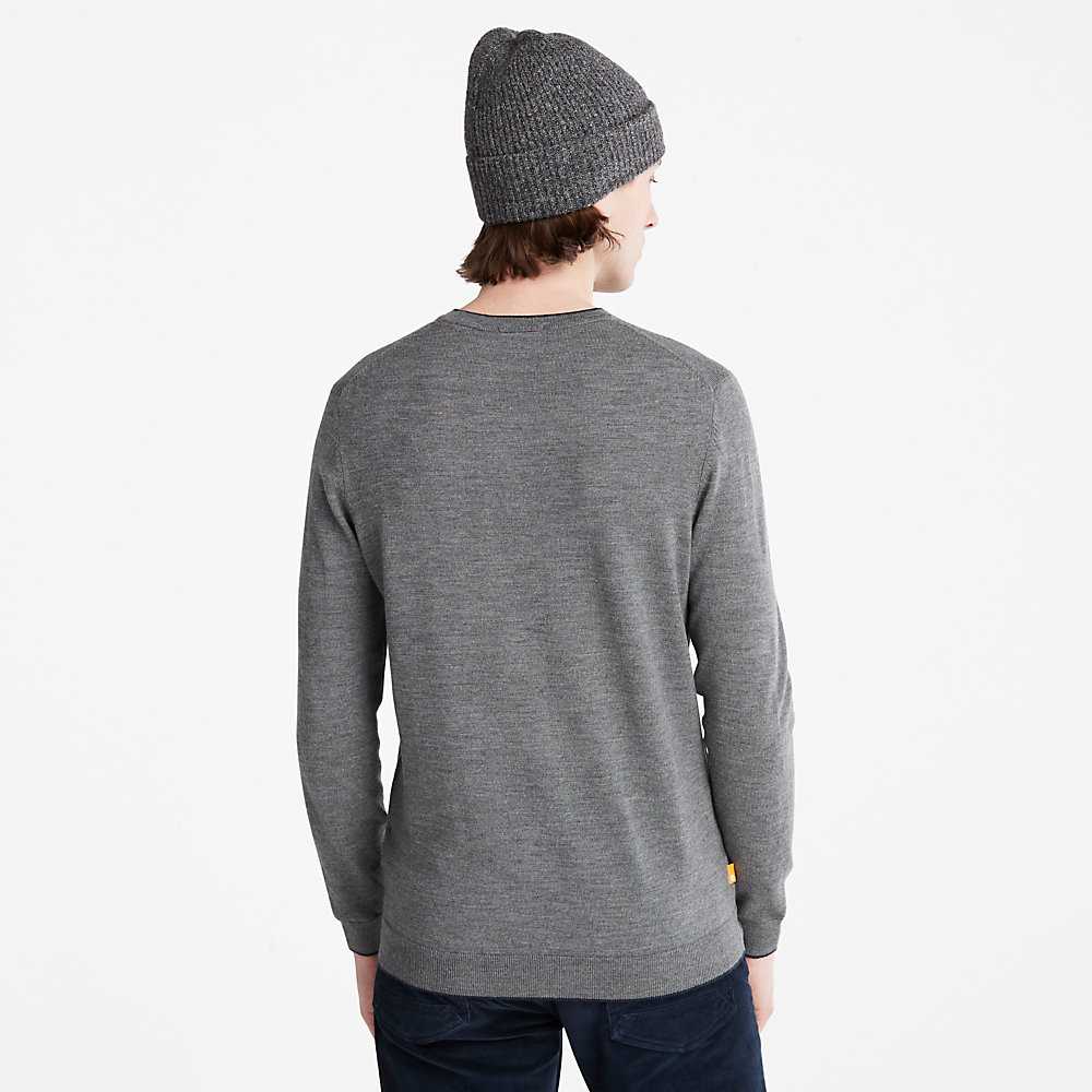 Men's Timberland Nissitissit River Sweaters Dark Grey | UAE-2145389