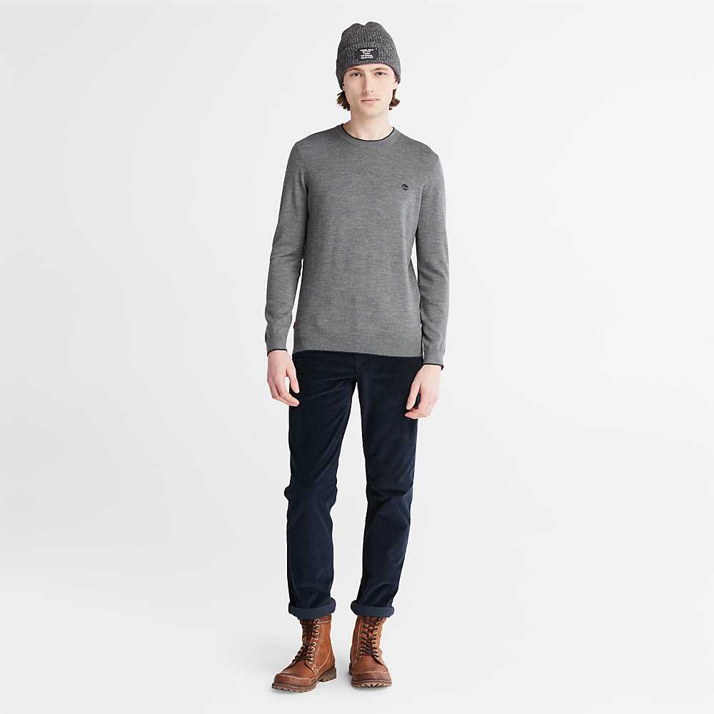 Men's Timberland Nissitissit River Sweaters Dark Grey | UAE-2145389