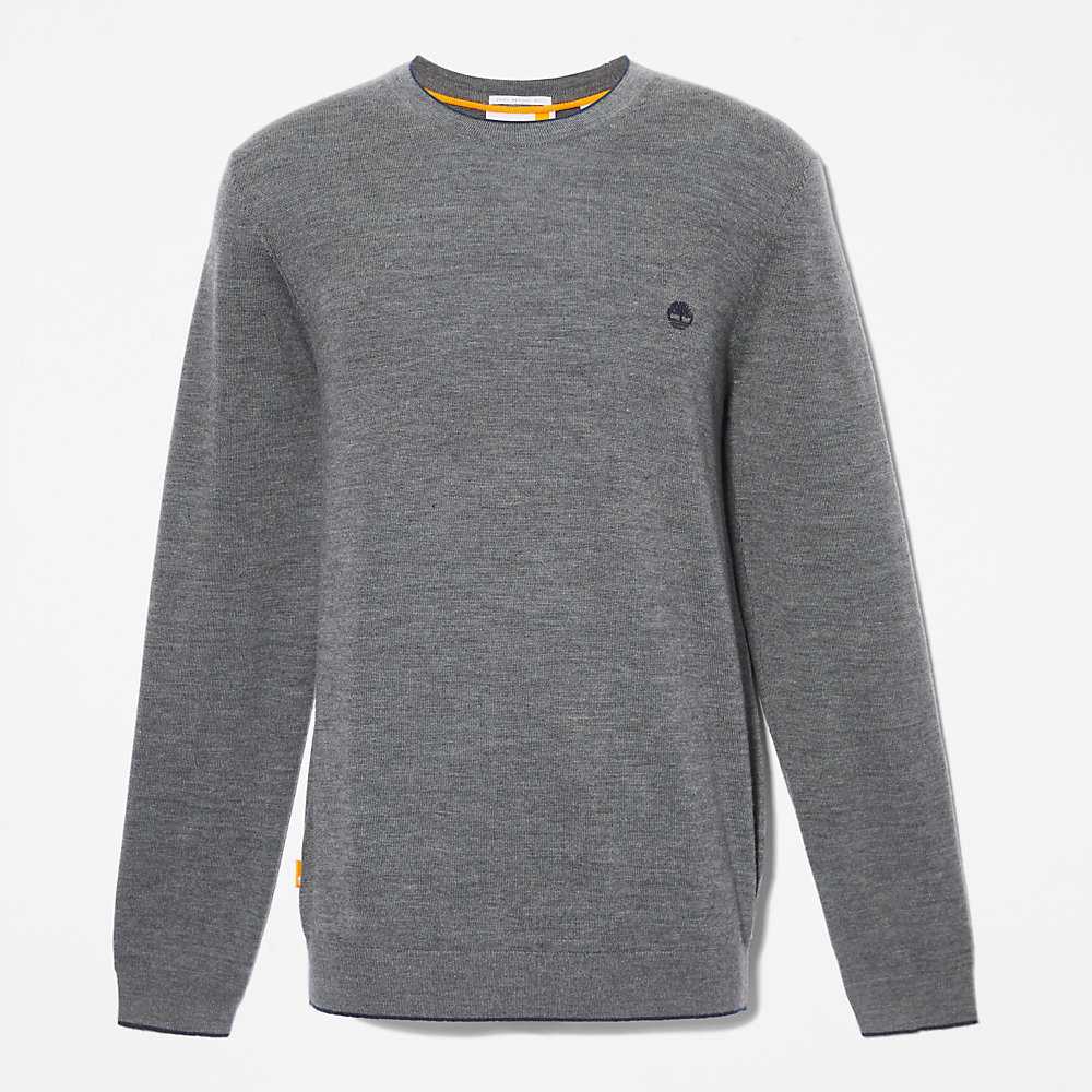 Men's Timberland Nissitissit River Sweaters Dark Grey | UAE-2145389