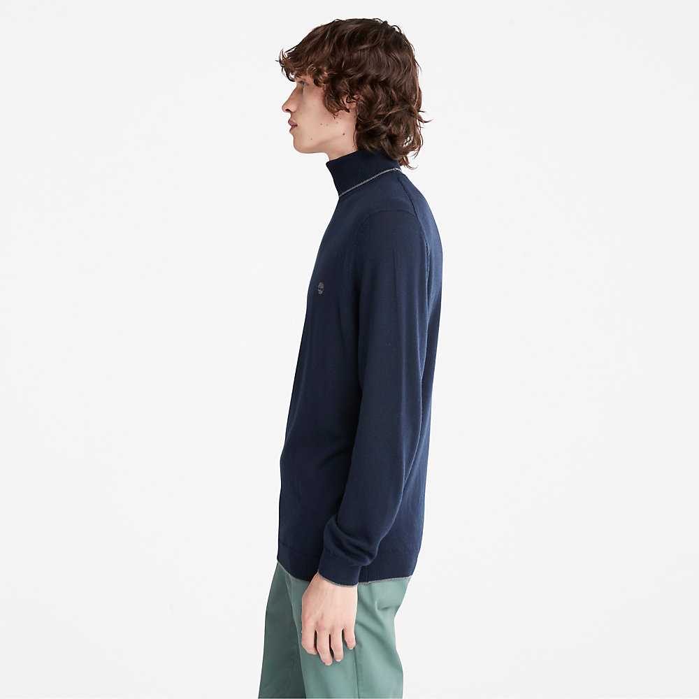 Men's Timberland Nissitissit River Sweaters Navy | UAE-4028136