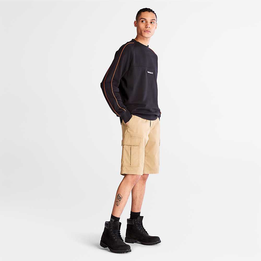 Men's Timberland Outdoor Archive Sweatshirt Black | UAE-5984021