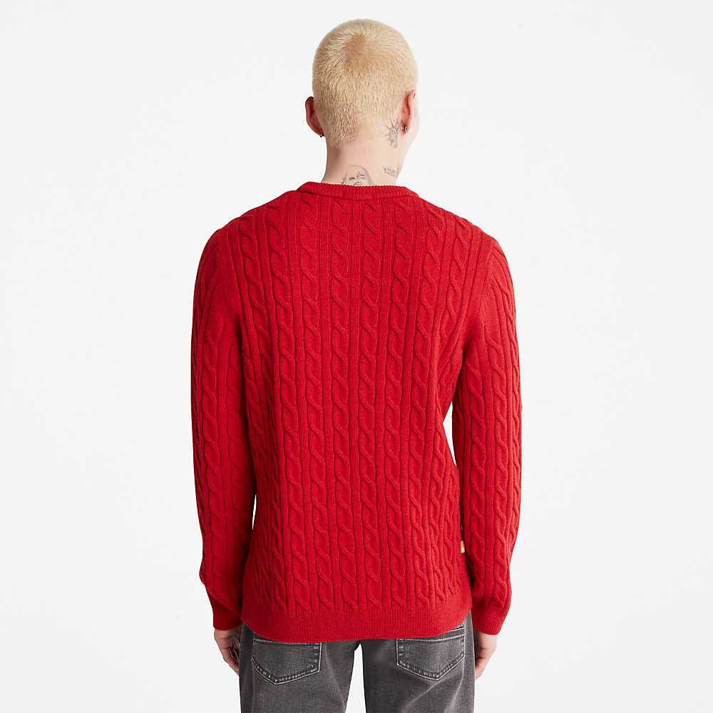 Men's Timberland Phillips Brook Sweaters Red | UAE-1764950