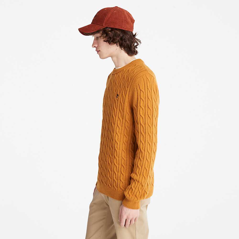 Men's Timberland Phillips Brook Sweaters Yellow | UAE-9815246