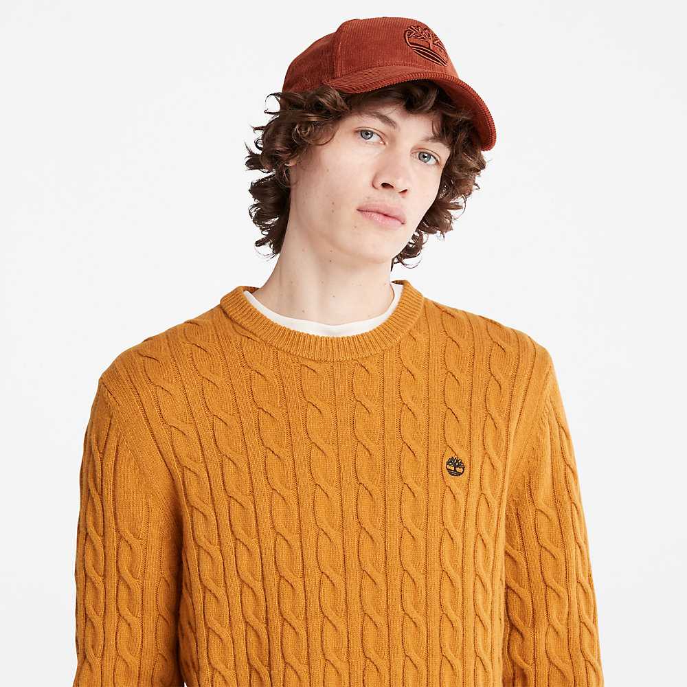 Men's Timberland Phillips Brook Sweaters Yellow | UAE-9815246