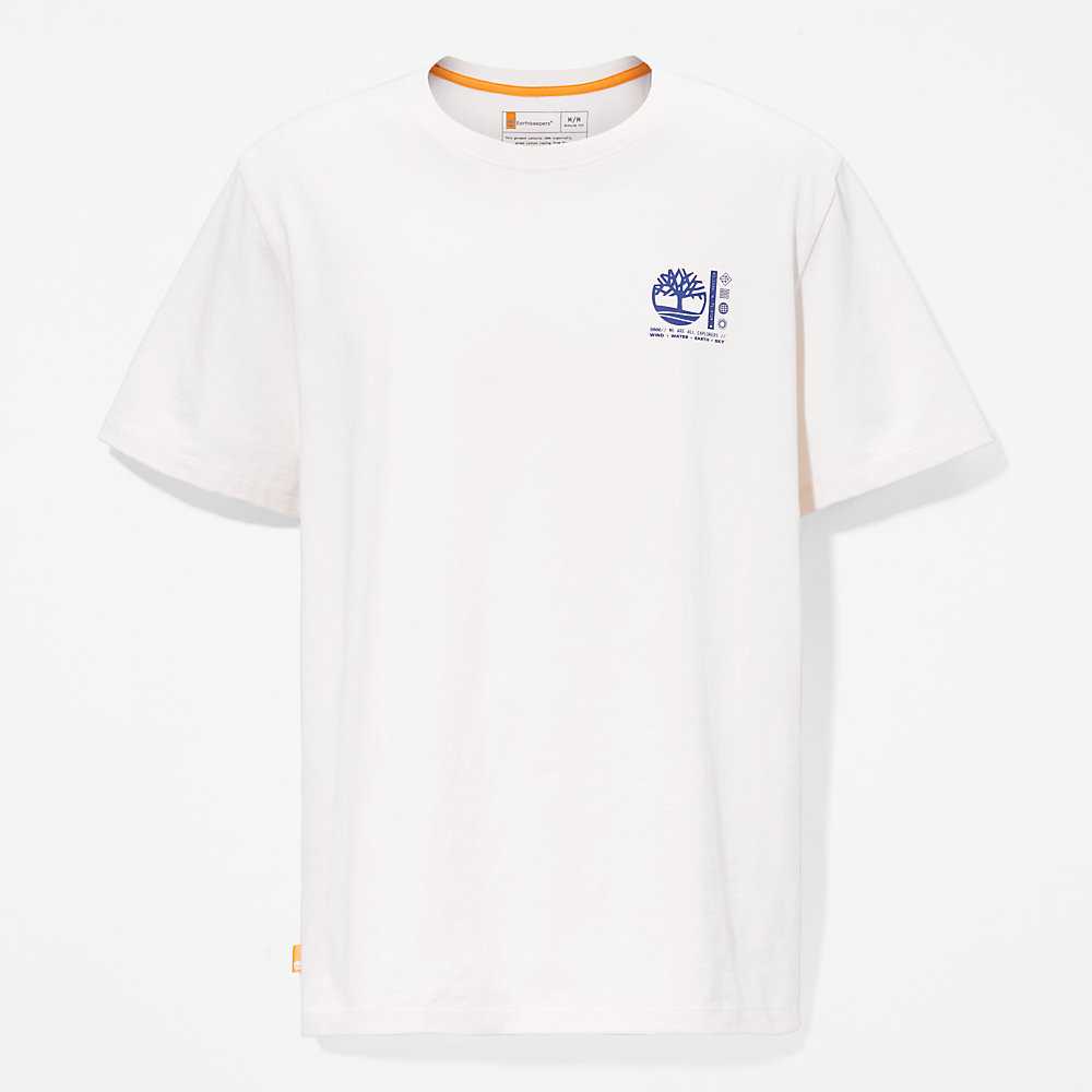 Men's Timberland Photographic T Shirts White | UAE-1436570