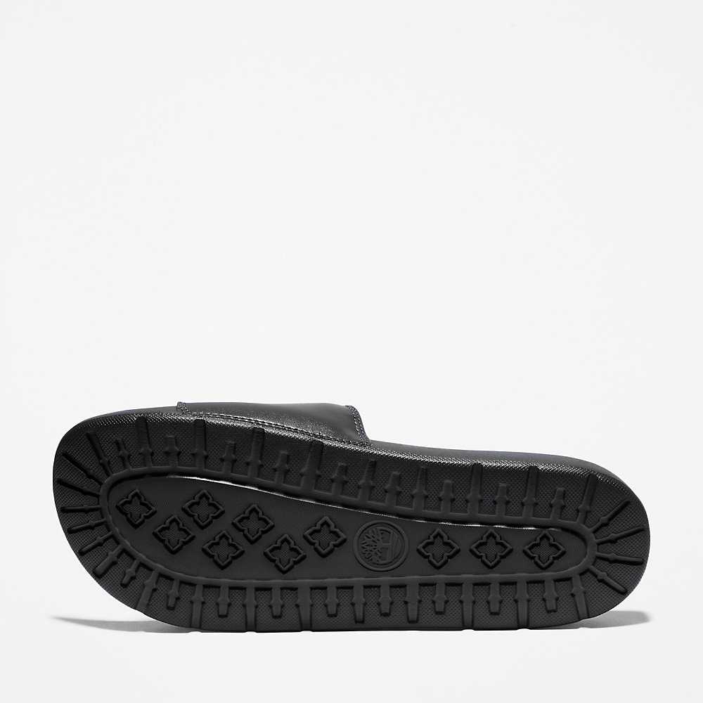 Men's Timberland Playa Slides Black | UAE-6815723