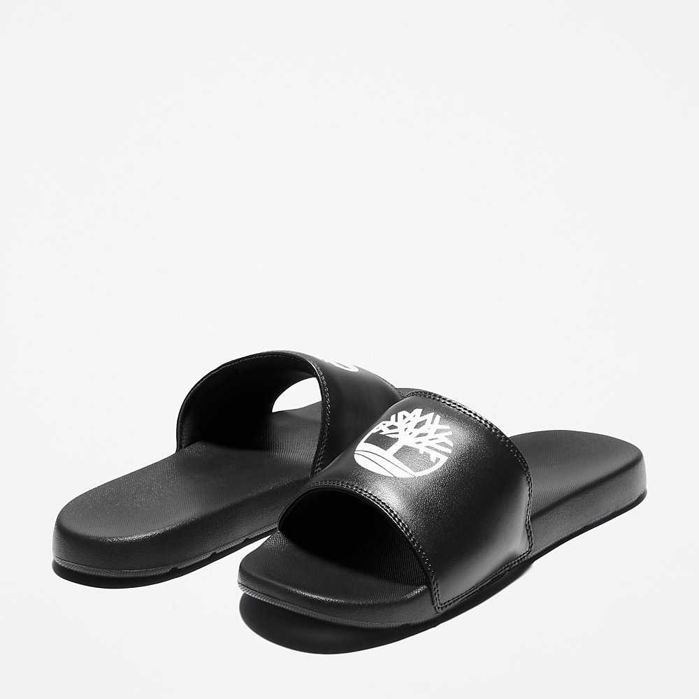 Men's Timberland Playa Slides Black | UAE-6815723