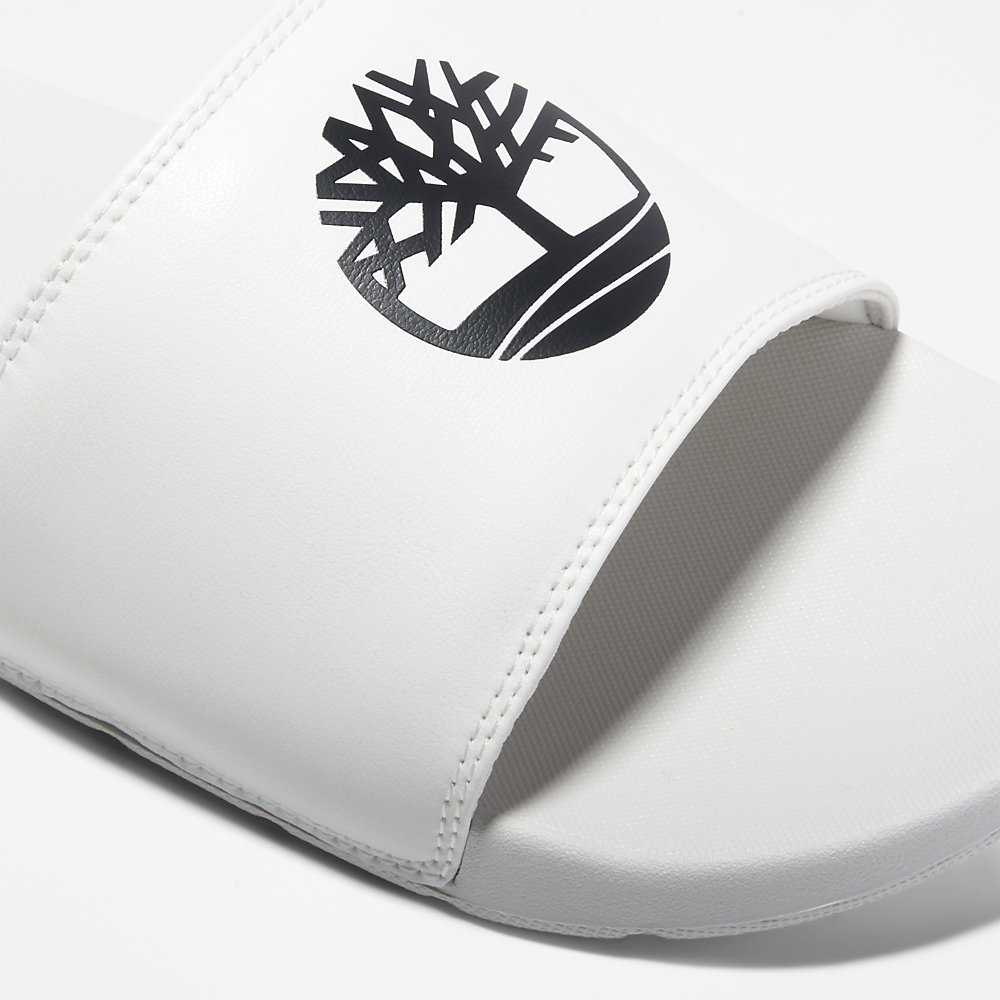 Men's Timberland Playa Slides White | UAE-7945680