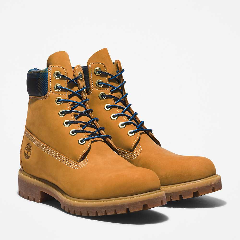 Men's Timberland Premium® 6 Inch Waterproof Boots Light Brown | UAE-0194637