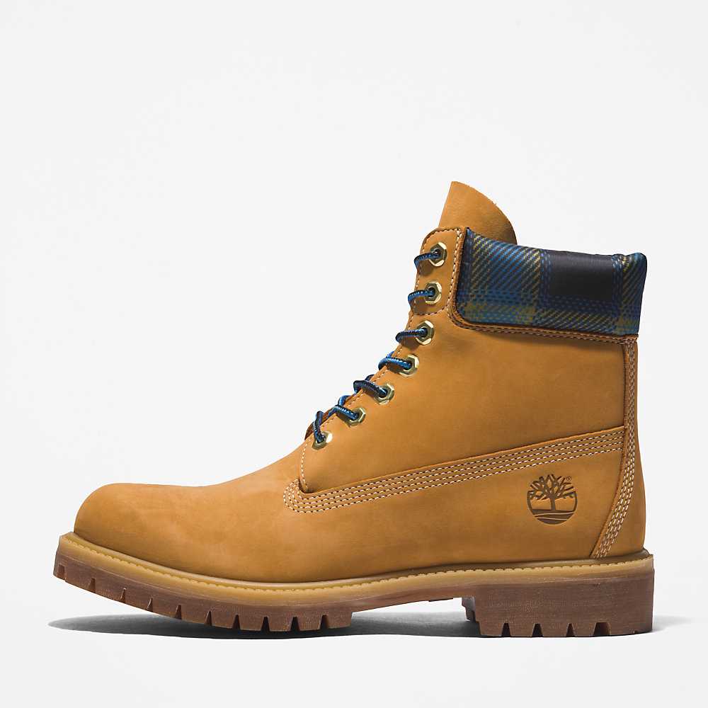 Men's Timberland Premium® 6 Inch Waterproof Boots Light Brown | UAE-0194637