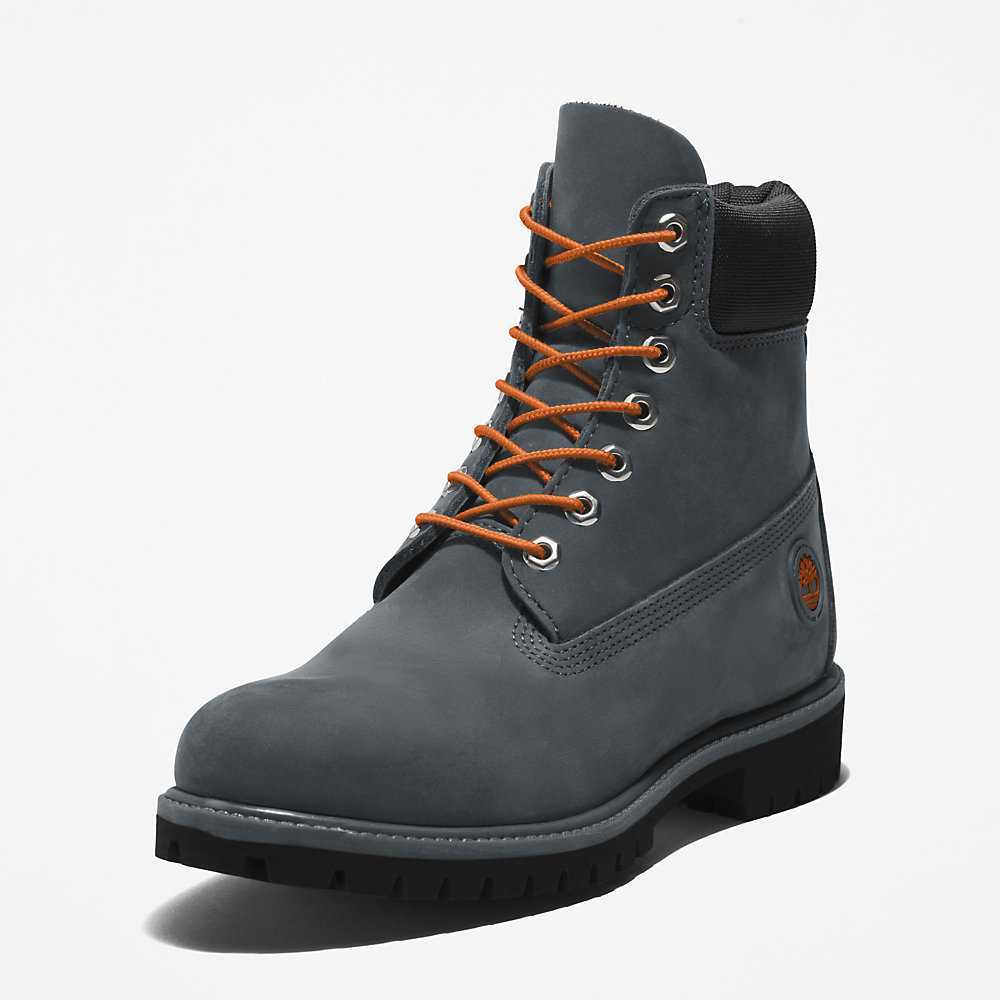 Men's Timberland Premium® 6 Inch Waterproof Boots Grey | UAE-1063248