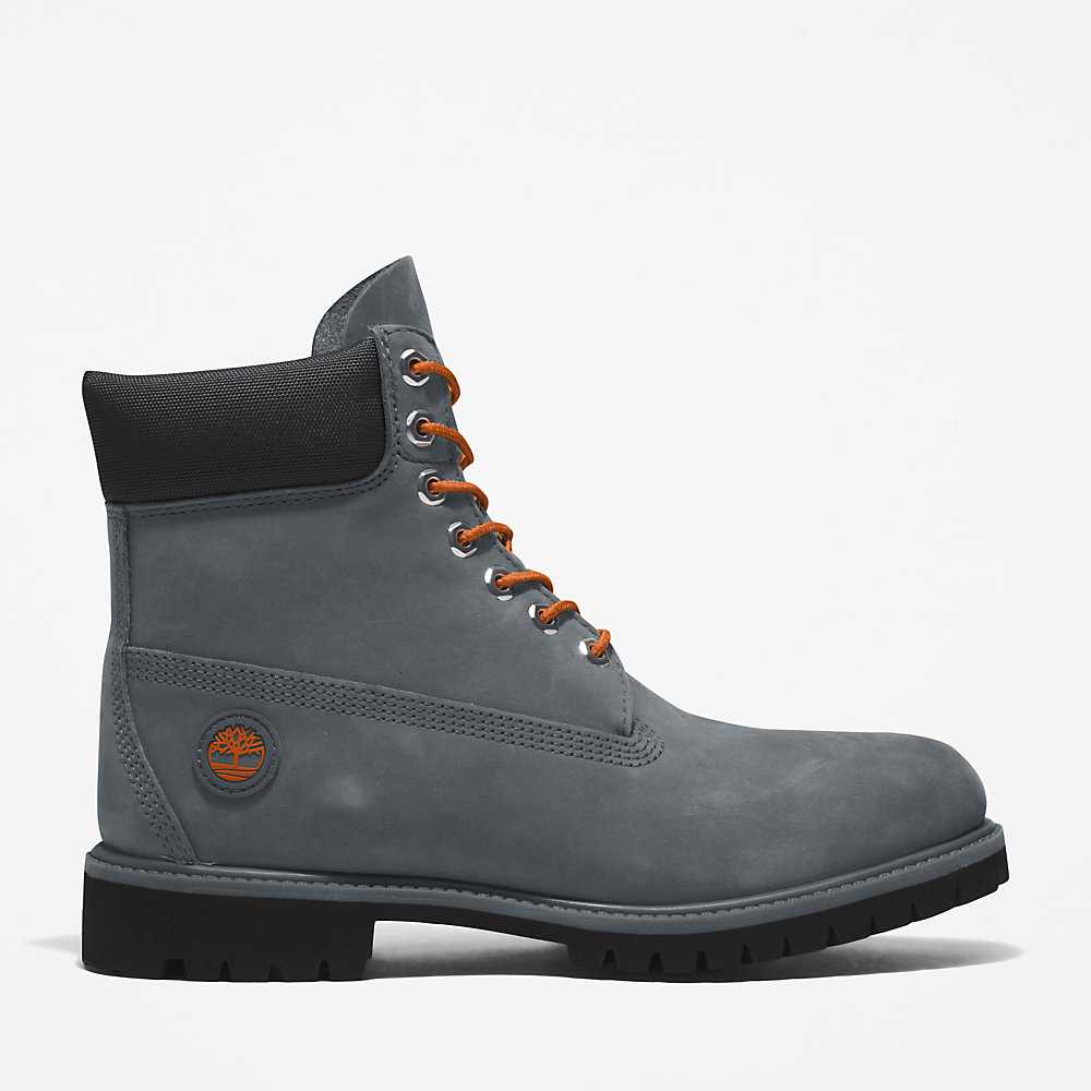 Men\'s Timberland Premium® 6 Inch Waterproof Boots Grey | UAE-1063248