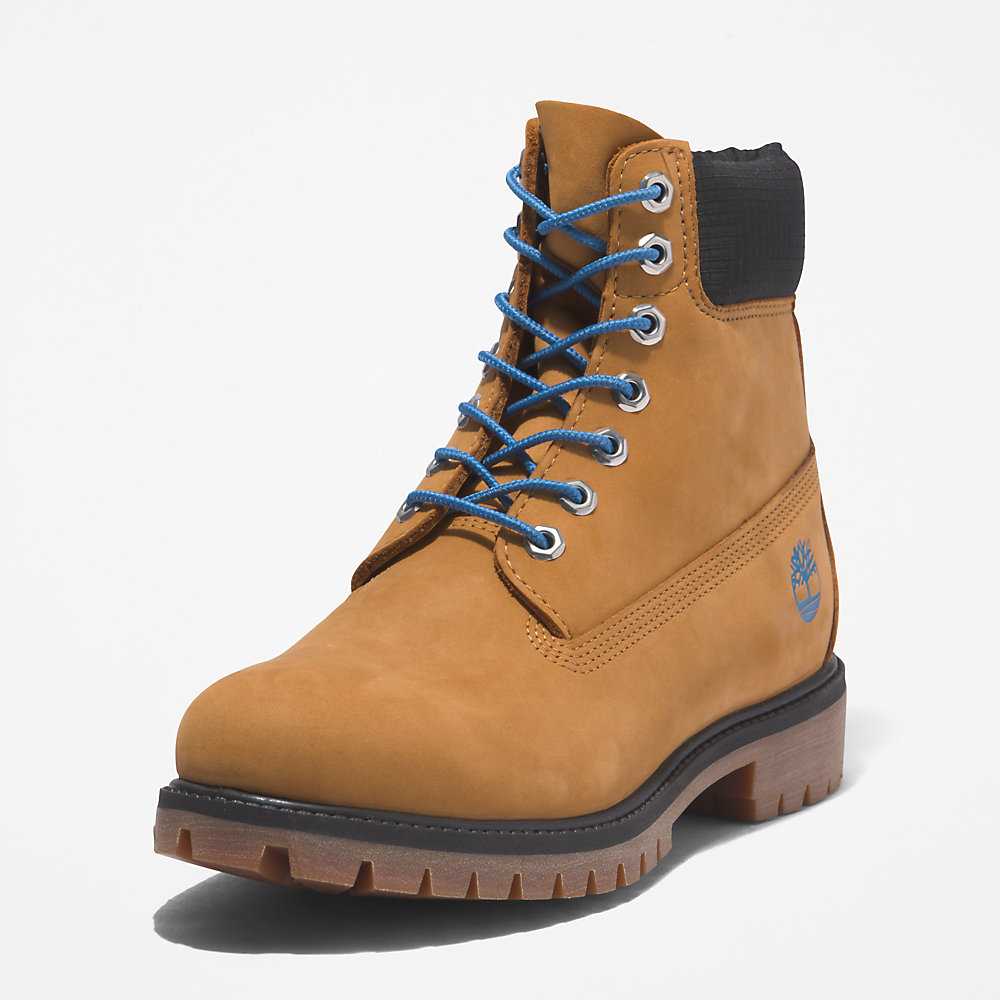 Men's Timberland Premium® 6 Inch Waterproof Boots Light Brown | UAE-3805194