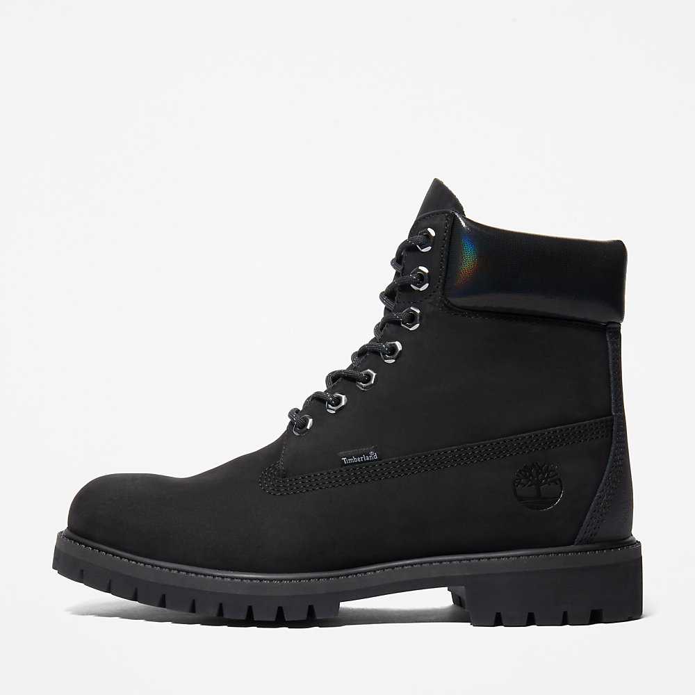 Men's Timberland Premium® 6 Inch Waterproof Boots Black | UAE-5013962