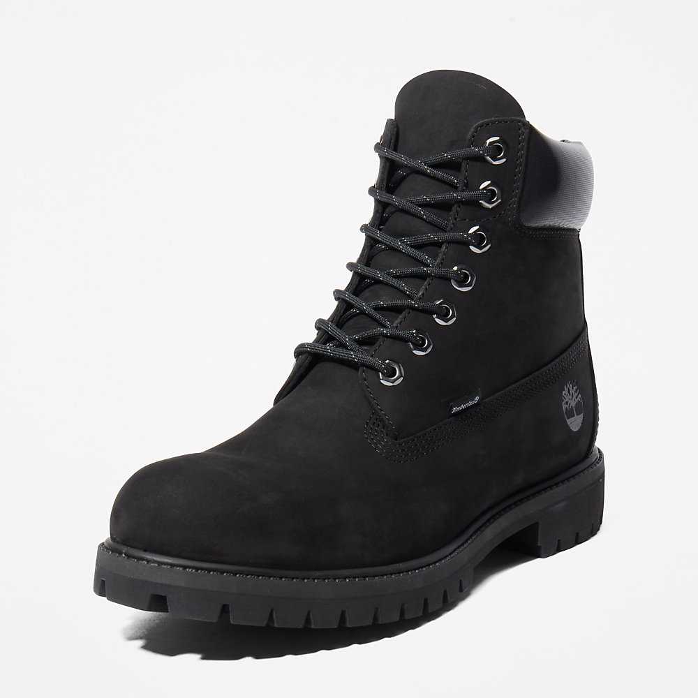 Men's Timberland Premium® 6 Inch Waterproof Boots Black | UAE-5013962