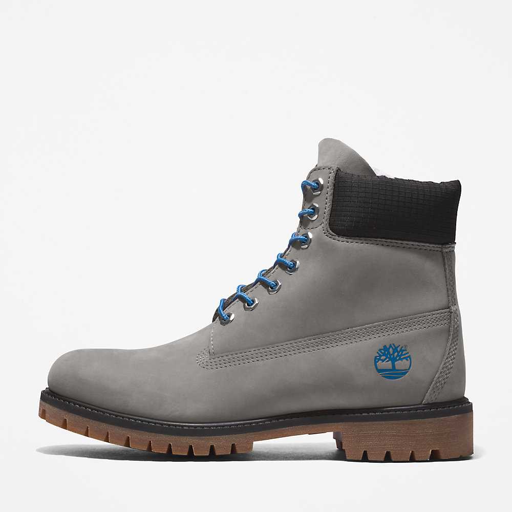 Men's Timberland Premium® 6 Inch Waterproof Boots Grey | UAE-6439175