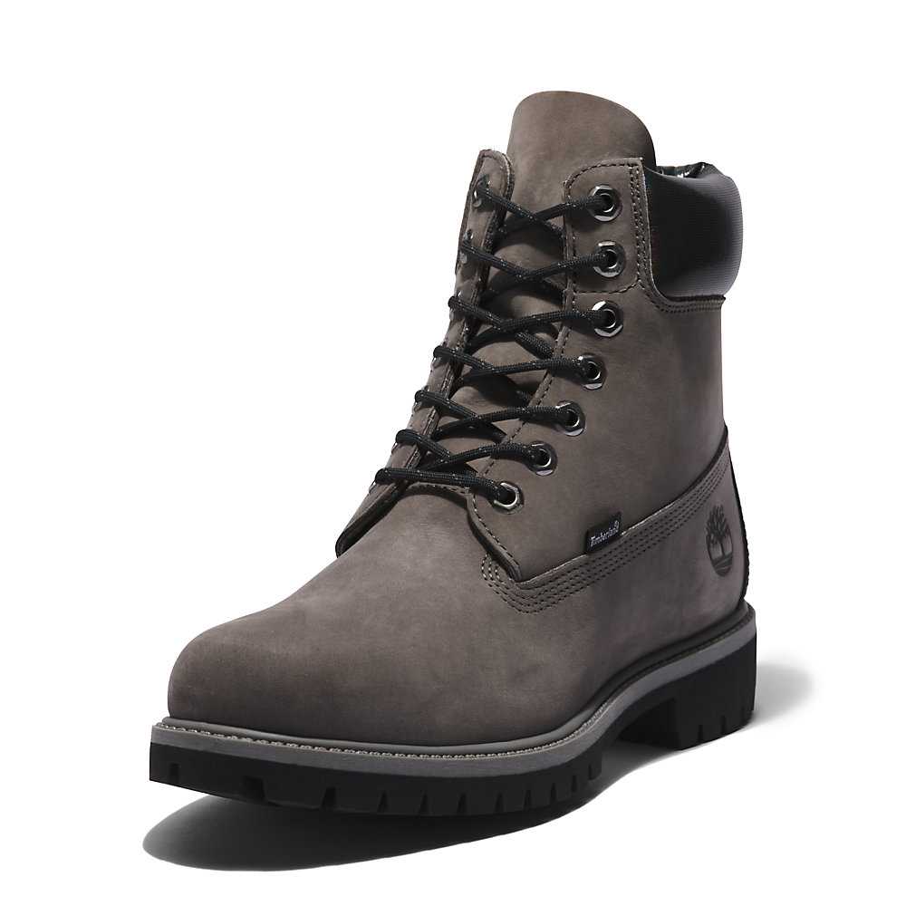 Men's Timberland Premium® 6 Inch Waterproof Boots Dark Grey | UAE-7529830