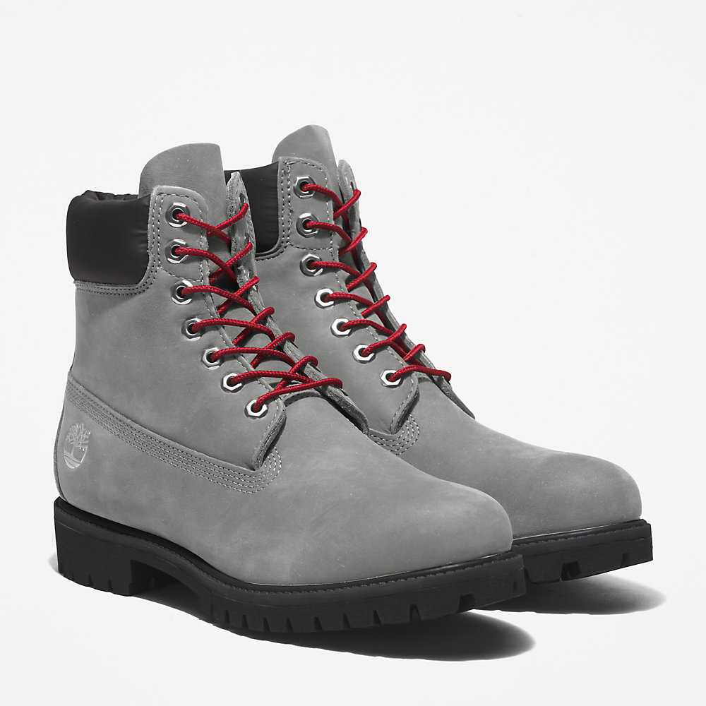 Men's Timberland Premium® 6 Inch Waterproof Boots Grey | UAE-7685190