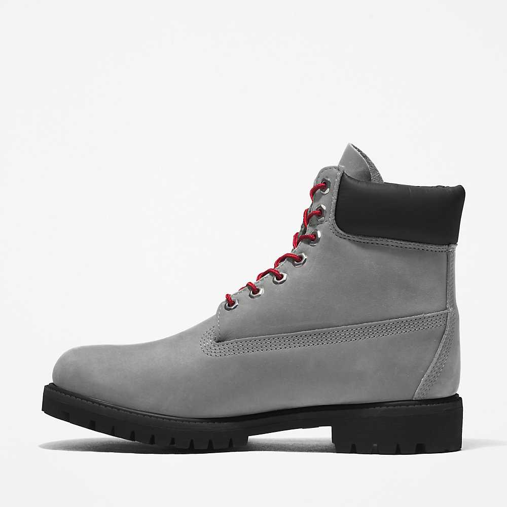 Men's Timberland Premium® 6 Inch Waterproof Boots Grey | UAE-7685190