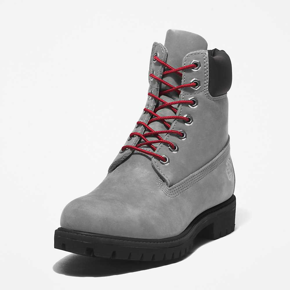 Men's Timberland Premium® 6 Inch Waterproof Boots Grey | UAE-7685190