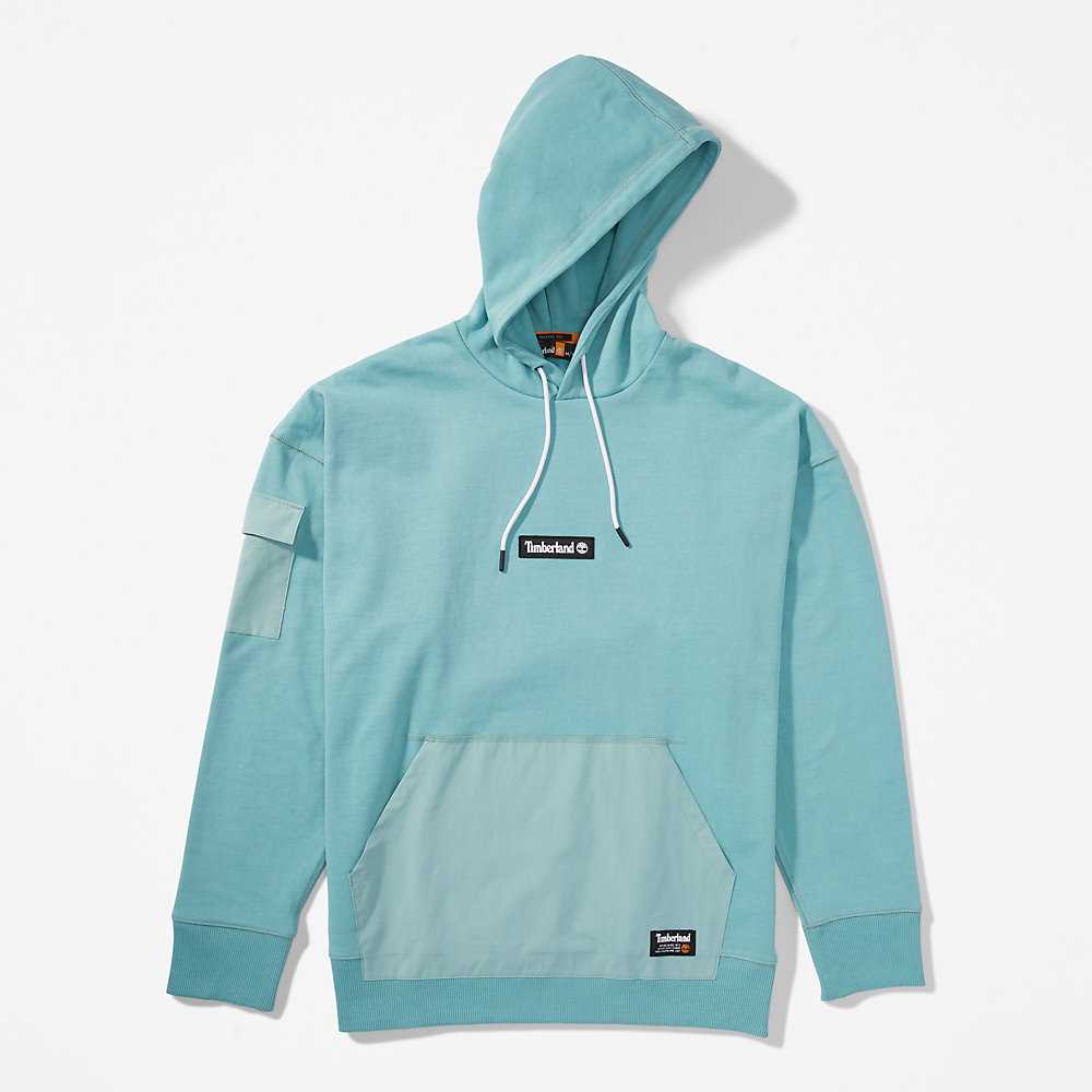 Men's Timberland Progressive Utility Hoodie Blue | UAE-7501296