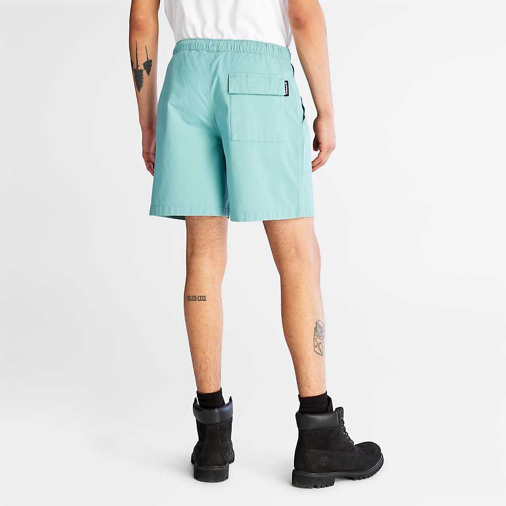 Men's Timberland Progressive Utility Shorts Turquoise | UAE-8609217