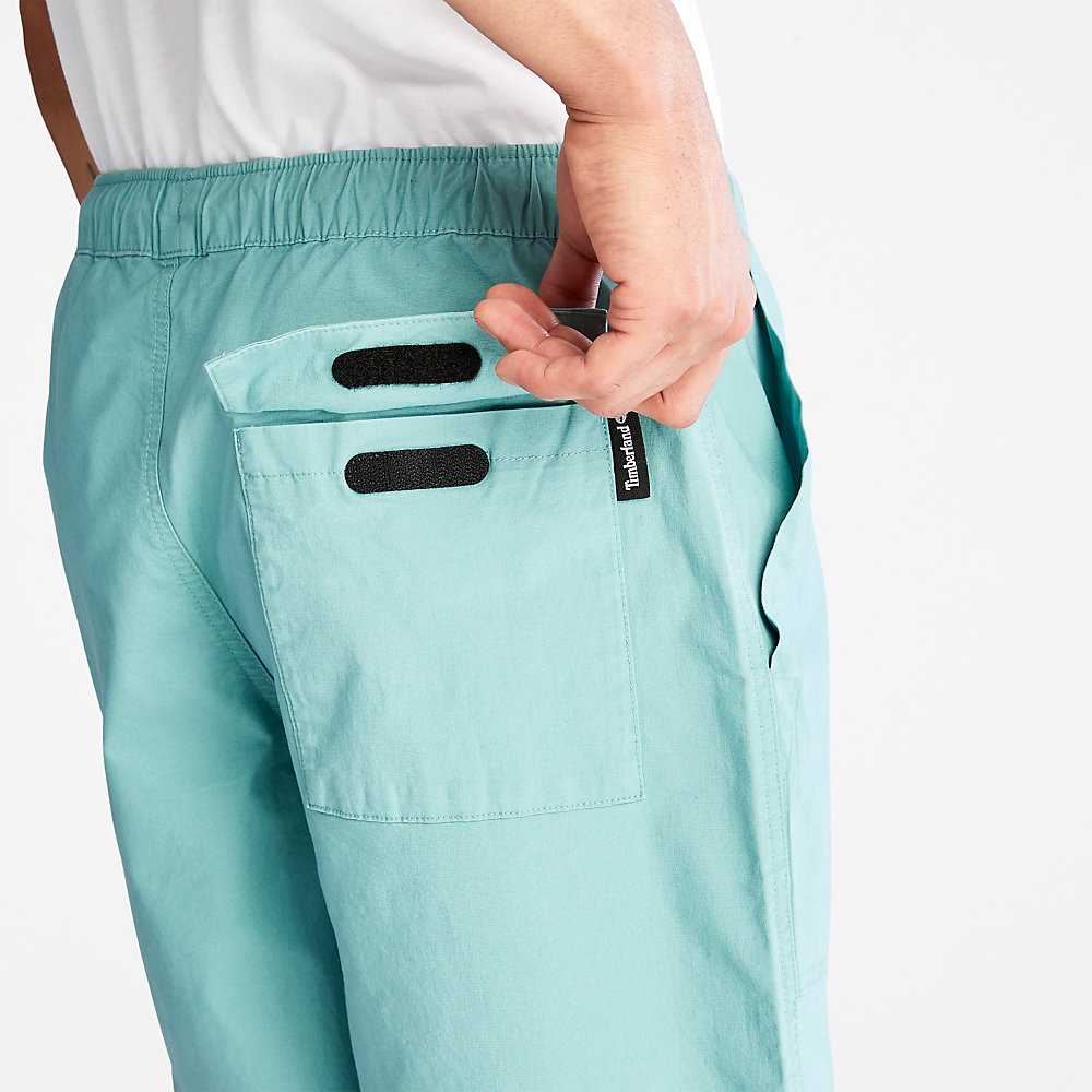 Men's Timberland Progressive Utility Shorts Turquoise | UAE-8609217